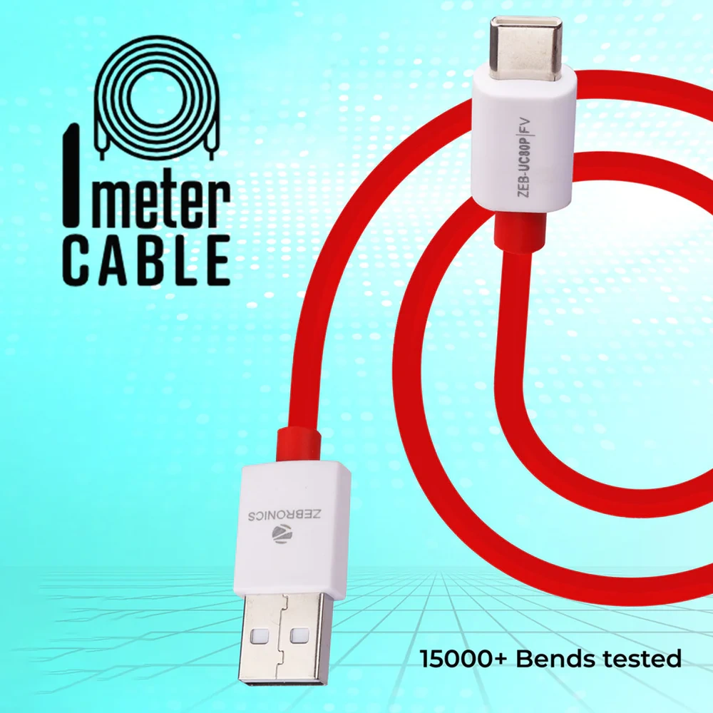 ZEBRONICS Type-C Charge & Sync Cable UC80P 80W view 2